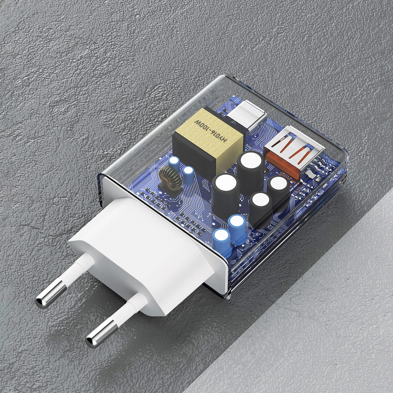 Nettverkslader Dudao A30EU, 30W, 3A, 1 x USB-A - 1 x USB-C, hvit