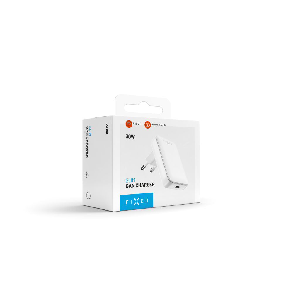 Nettlader Fixed, 30W, 3A, 1 x USB-C, Hvit