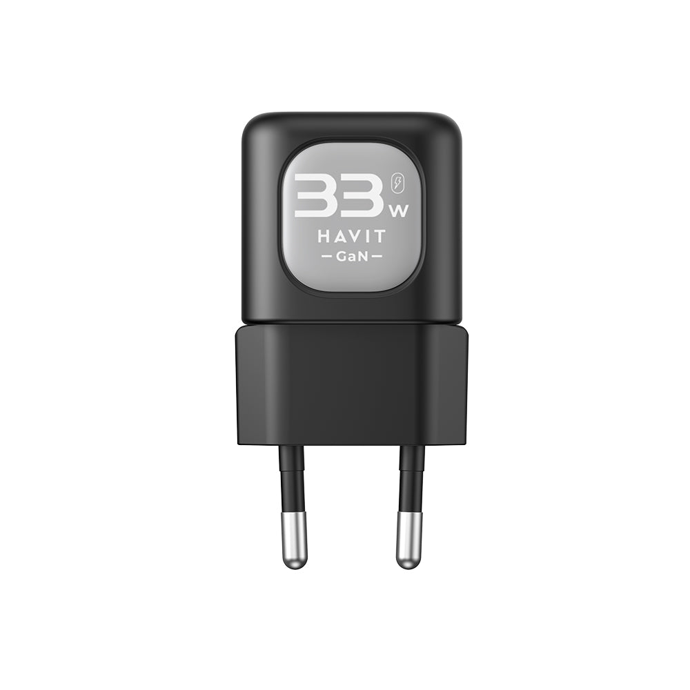 HAVIT UC230 Nettverkslader, 33W, 3A, 1 x USB-A - 1 x USB-C, Svart Grå