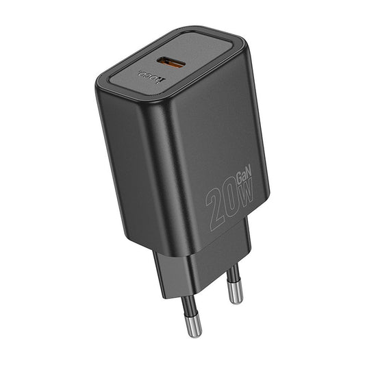 Nettlader HOCO N60, 20W, 3A, 1 x USB-C, Svart