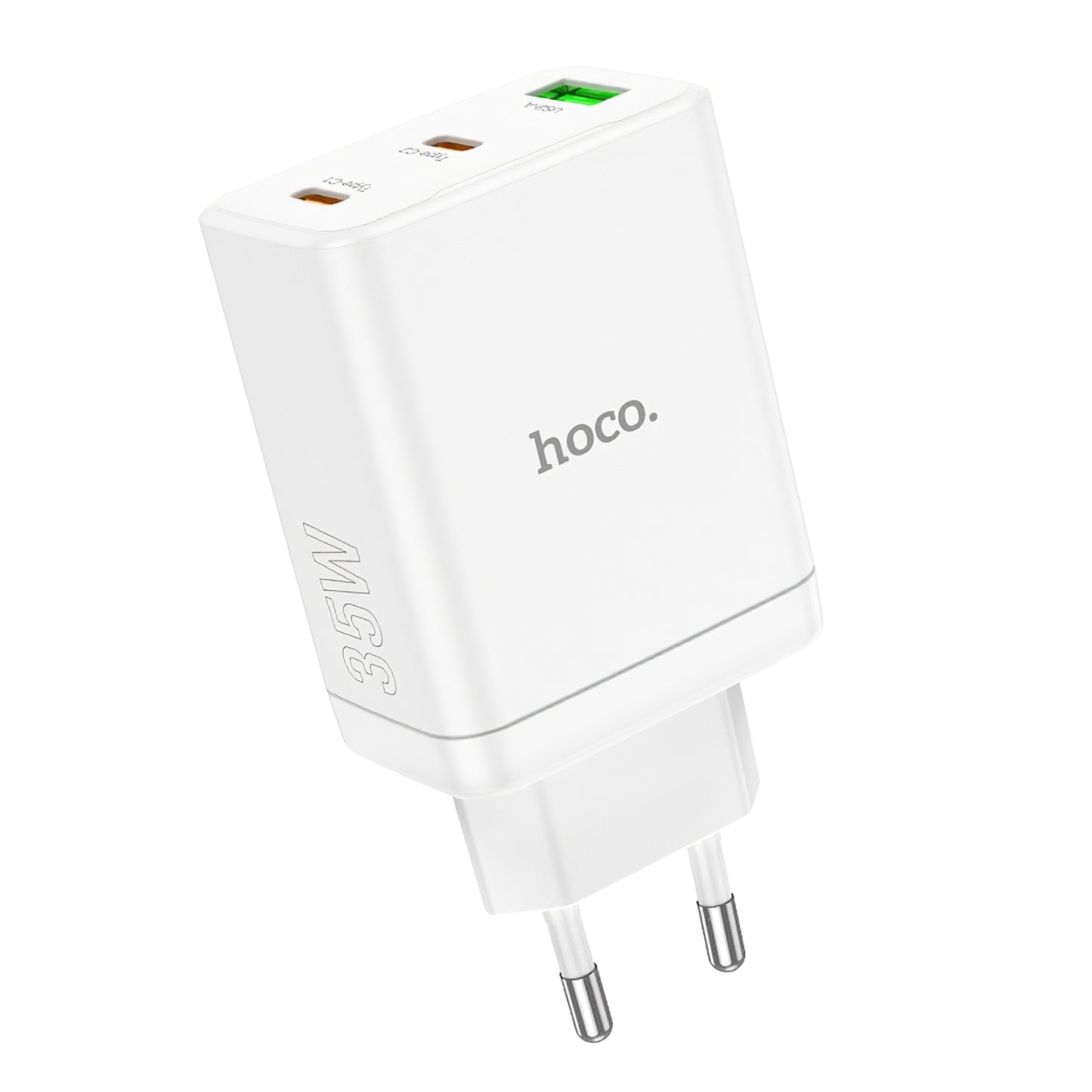 Nettverkslader HOCO N33, 35W, 3A, 1 x USB-A - 2 x USB-C, hvit