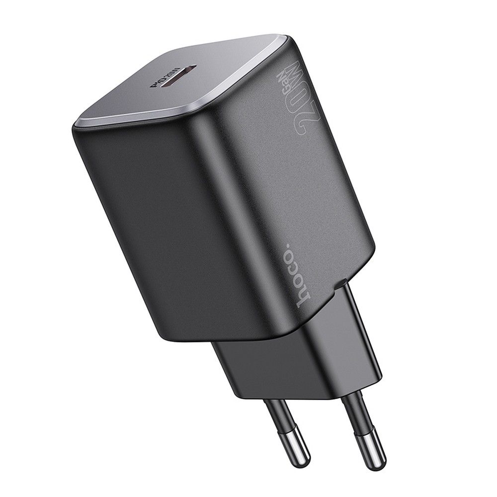 Lader Nettverk HOCO N40, 20W, 3A, 1 x USB-C, Svart