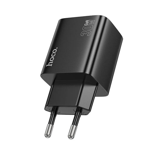HOCO N56 Nettlader, 30W, 3A, 2 x USB-A - 2 x USB-C, Svart