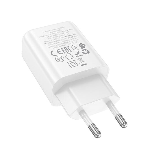 Nettlader HOCO N62, 30W, 3A, 1 x USB-C, Hvit