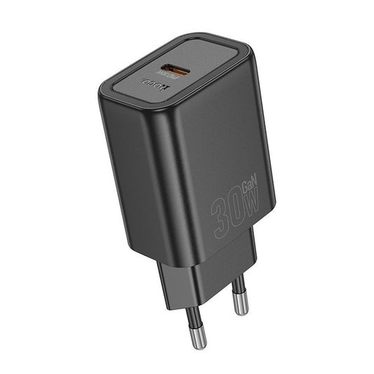 Nettlader HOCO N62, 30W, 3A, 1 x USB-C, Svart