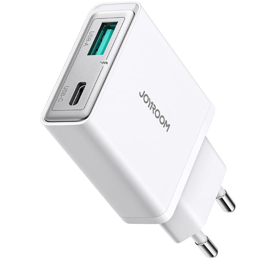 Nettverkslader Joyroom JR-TCF14, 20 W, 3 A, 1 x USB-A - 1 x USB-C, hvit