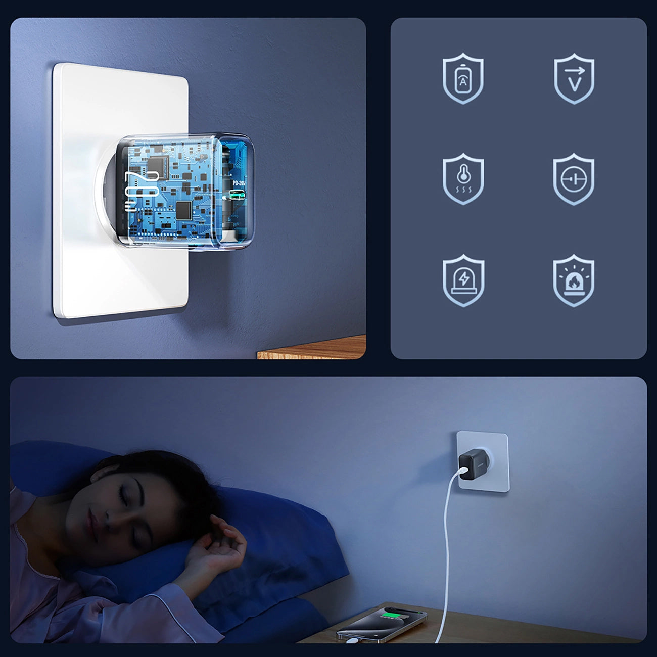 Nettlader Joyroom JR-TCF20, 20W, 3A, 1 x USB-C, Svart