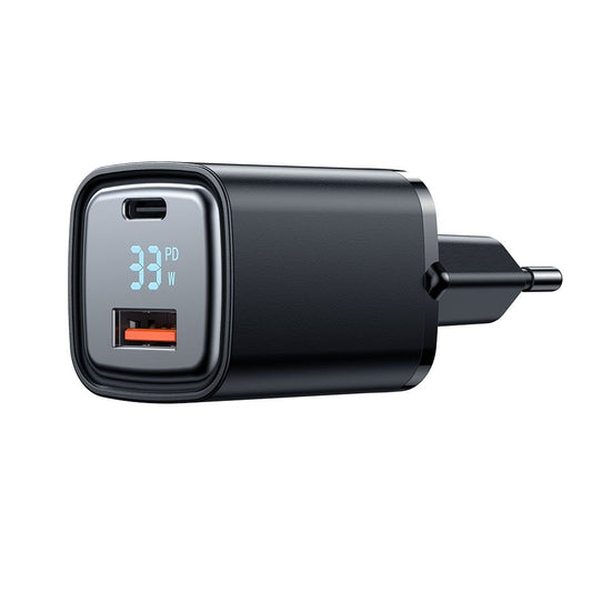 McDodo CH-1701 Graphite Display Nettlader, 33W, 3A, 1 x USB-A - 1 x USB-C, Svart