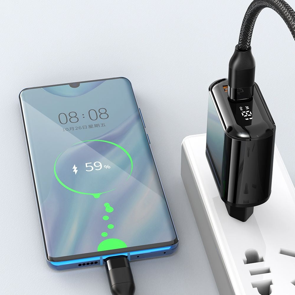 McDodo CH-7170 Chocolate Display nettverkslader, 20W, 3A, 1 x USB-A - 1 x USB-C, Svart