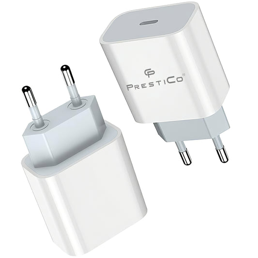 Nettverkslader Prestico F8A Box, 20W, 3A, 1 x USB-C, hvit