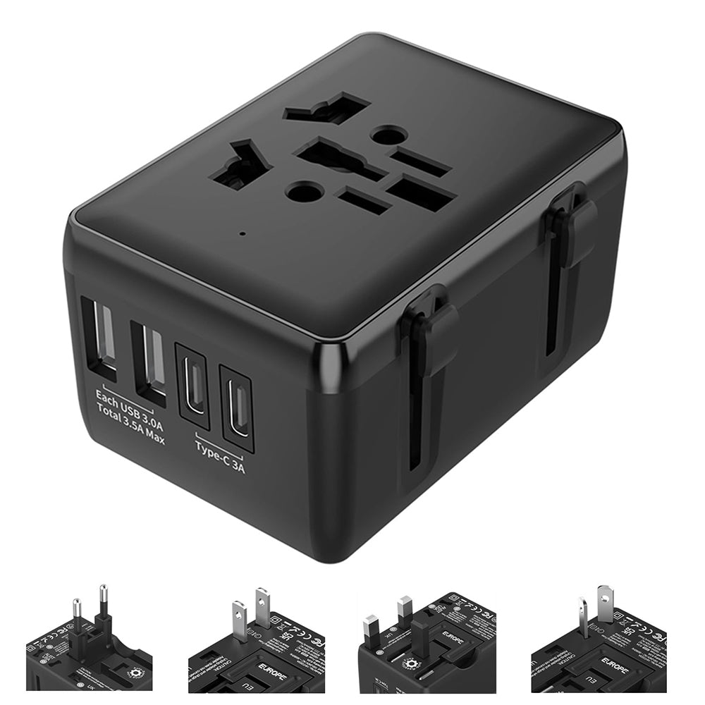 Nettlader Techsuit HHt204A Travel, 15W, 3A, 2 x USB-A - 2 x USB-C, Hvit