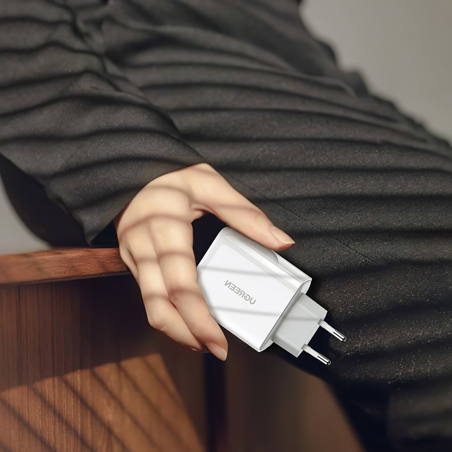 Nettverkslader UGREEN CD170, 36W, 3A, 1 x USB-A - 1 x USB-C, hvit