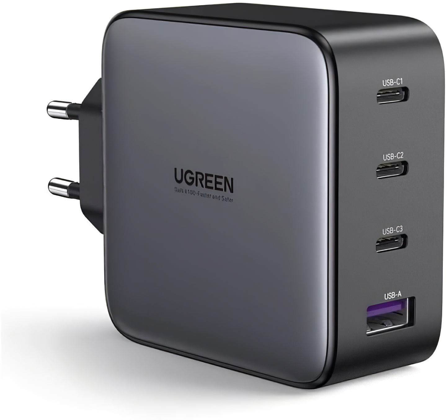 Nettverkslader UGREEN CD226, 100W, 3A, 1 x USB-A - 3 x USB-C, svart