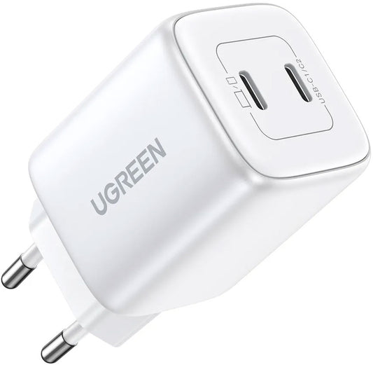 UGREEN CD294 Nettlader, 45W, 3A, 2 x USB-C, Hvit