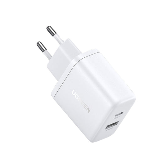 UGREEN X227 Nettlader, 20W, 3A, 1 x USB-A - 1 x USB-C, Hvit