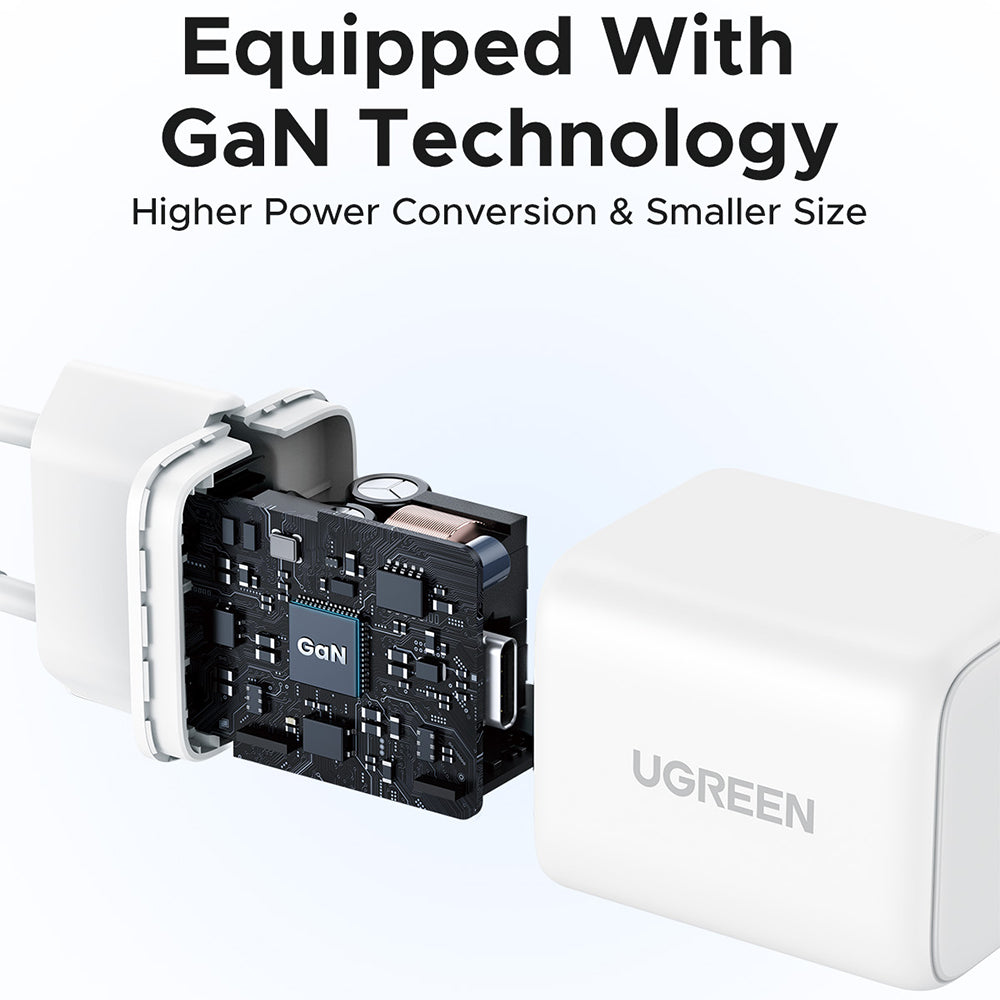 UGREEN X512 Nettlader, 20W, 3A, 1 x USB-C, Hvit