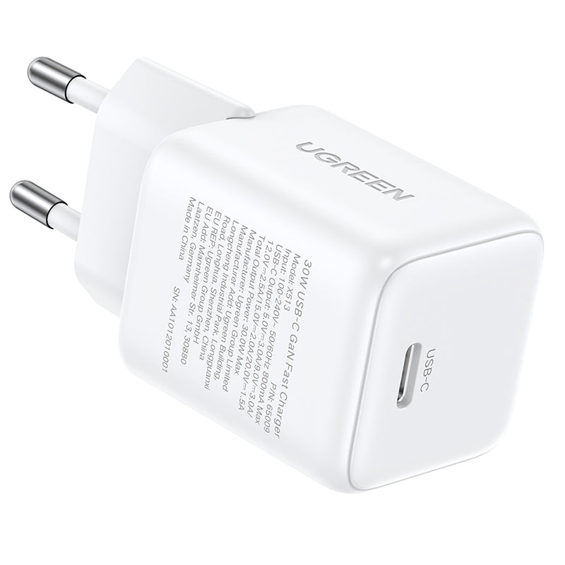 UGREEN X513 Nettlader, 30W, 3A, 1 x USB-C, Hvit