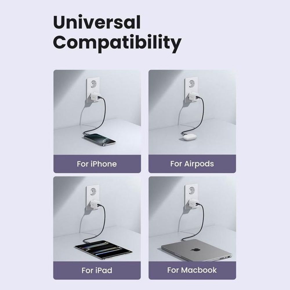 UGREEN X516 Nettlader, 30W, 3A, 1 x USB-A - 1 x USB-C, Blå