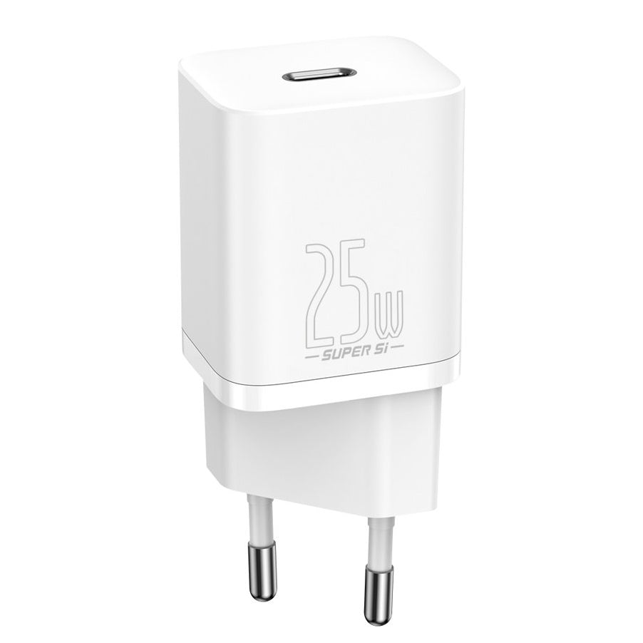 Baseus Super Si nettverkslader, 25W, 3A, 1 x USB-C, hvit CCSP020102