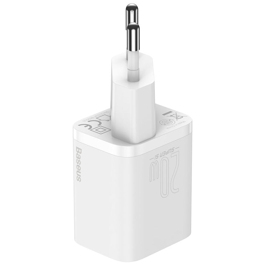 Nettverkslader Baseus Super Si, 20W, 3A, 1 x USB-C, hvit CCSUP-B02