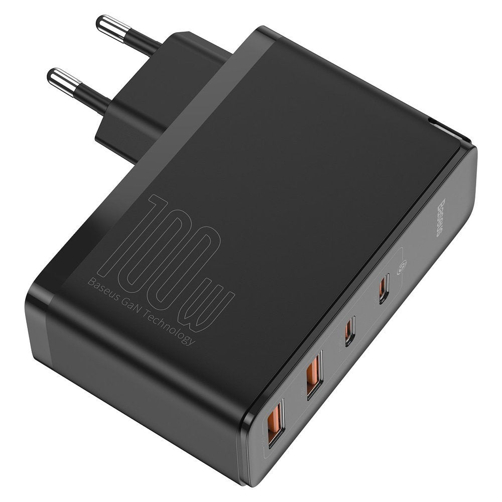 Baseus GAN2 Pro nettverkslader, 100W, 5A, 2 x USB-A - 2 x USB-C, svart CCGAN2P-L01