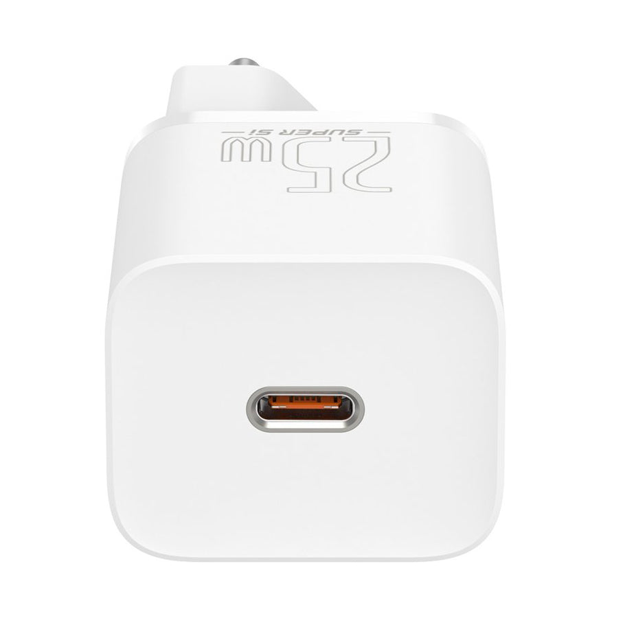 Baseus Super Si nettverkslader, 25W, 3A, 1 x USB-C, hvit CCSP020102