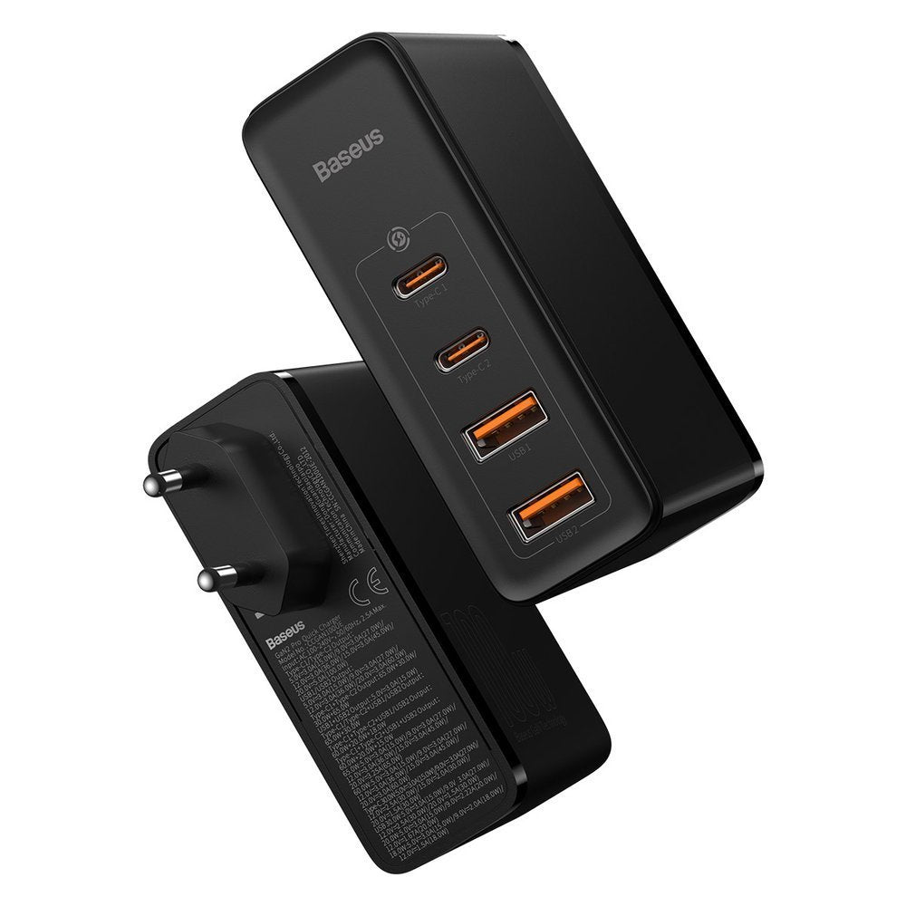 Baseus GAN2 Pro nettverkslader, 100W, 5A, 2 x USB-A - 2 x USB-C, svart CCGAN2P-L01