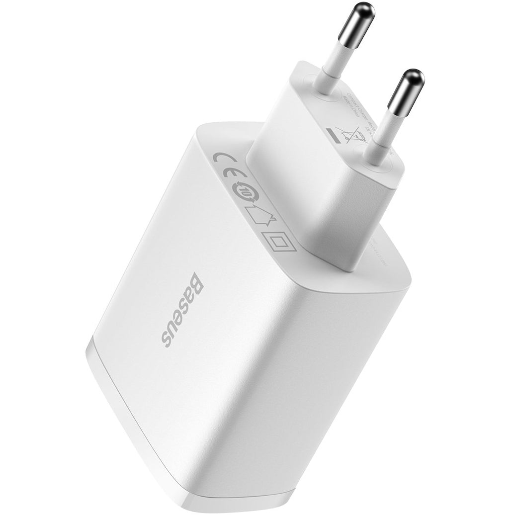 Baseus Compact 3U nettverkslader, 17W, 2.1A, 3 x USB-A, Hvit CCXJ020102