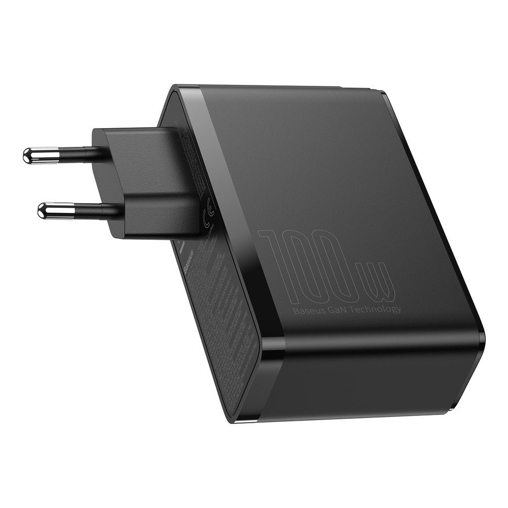 Baseus GAN2 Pro nettverkslader, 100W, 5A, 2 x USB-A - 2 x USB-C, svart CCGAN2P-L01