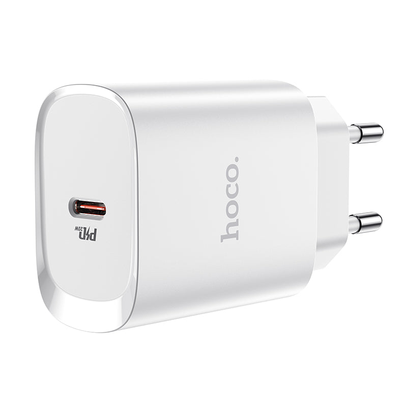 Nettverkslader HOCO N14, 20W, 3A, 1 x USB-C, hvit