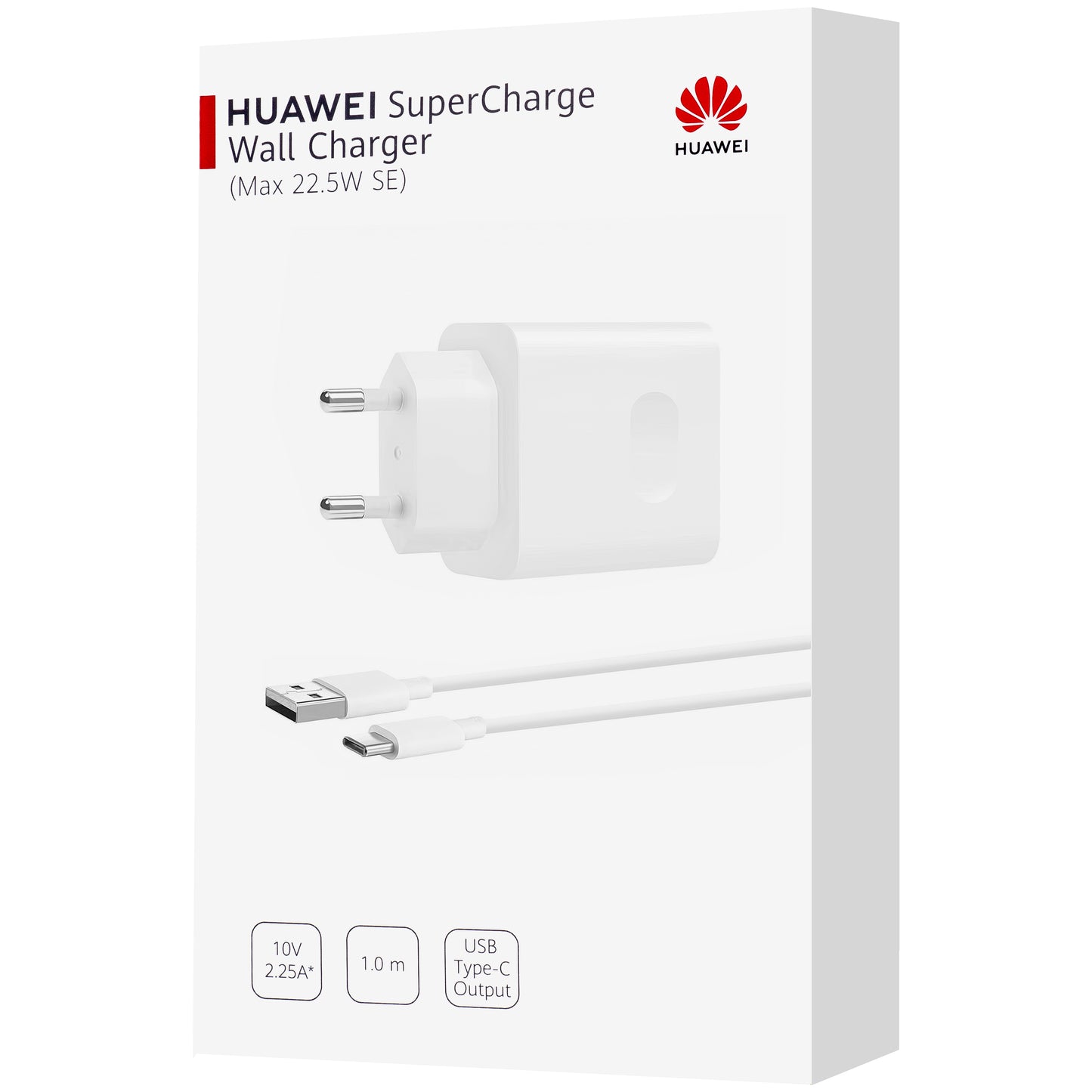 Nettverkslader med USB-C-kabel Huawei CP404B, 22,5W, 2,25A, 1 x USB-A, hvit 55033325