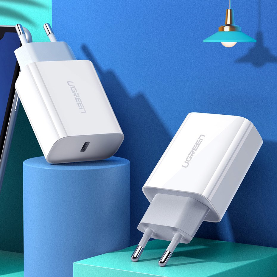 UGREEN CD137 Nettlader, 18W, 3A, 1 x USB-C, Hvit