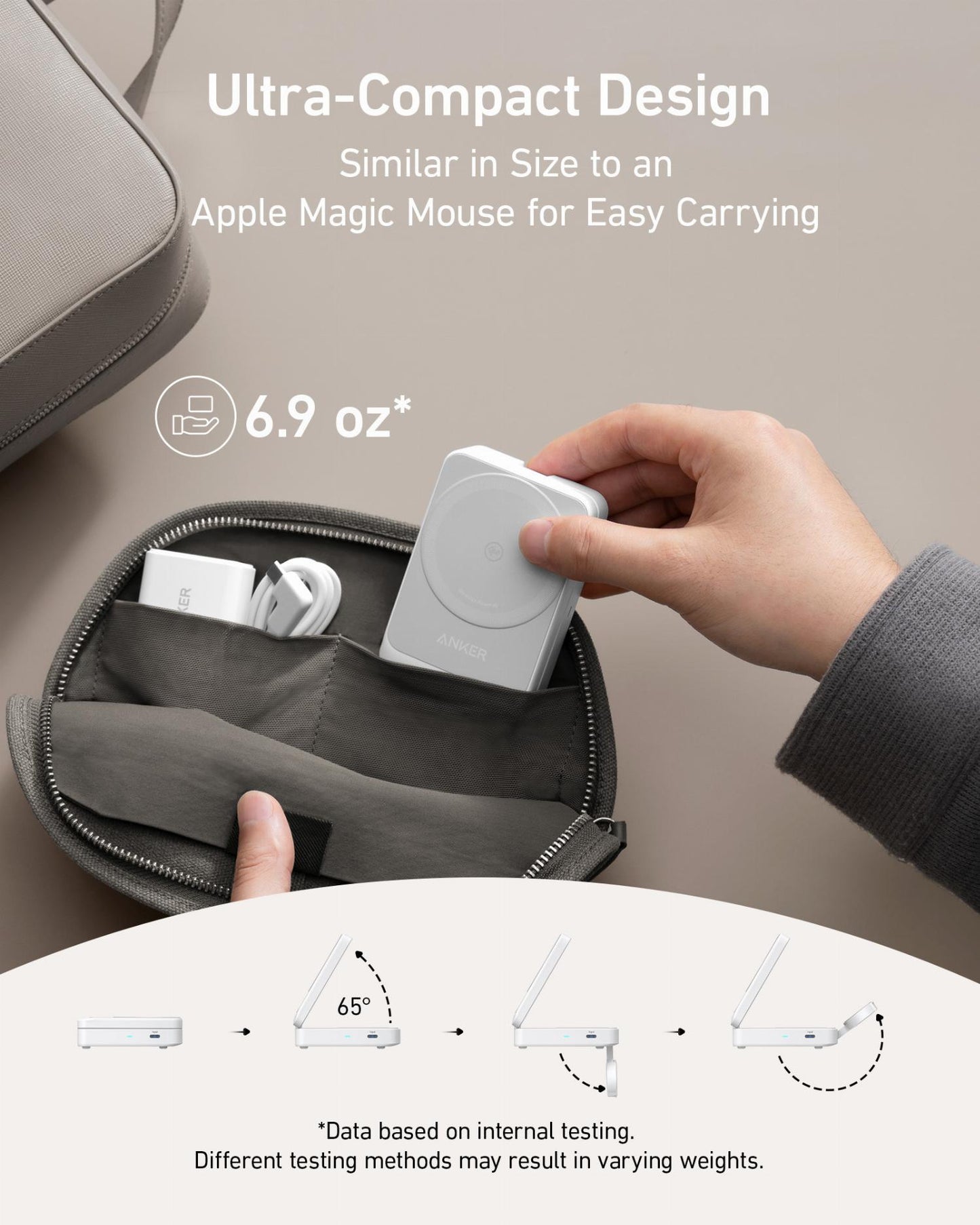 Anker MagGo 3in1 trådløs nettverkslader, 15W, 1.67A, Hvit B2557321