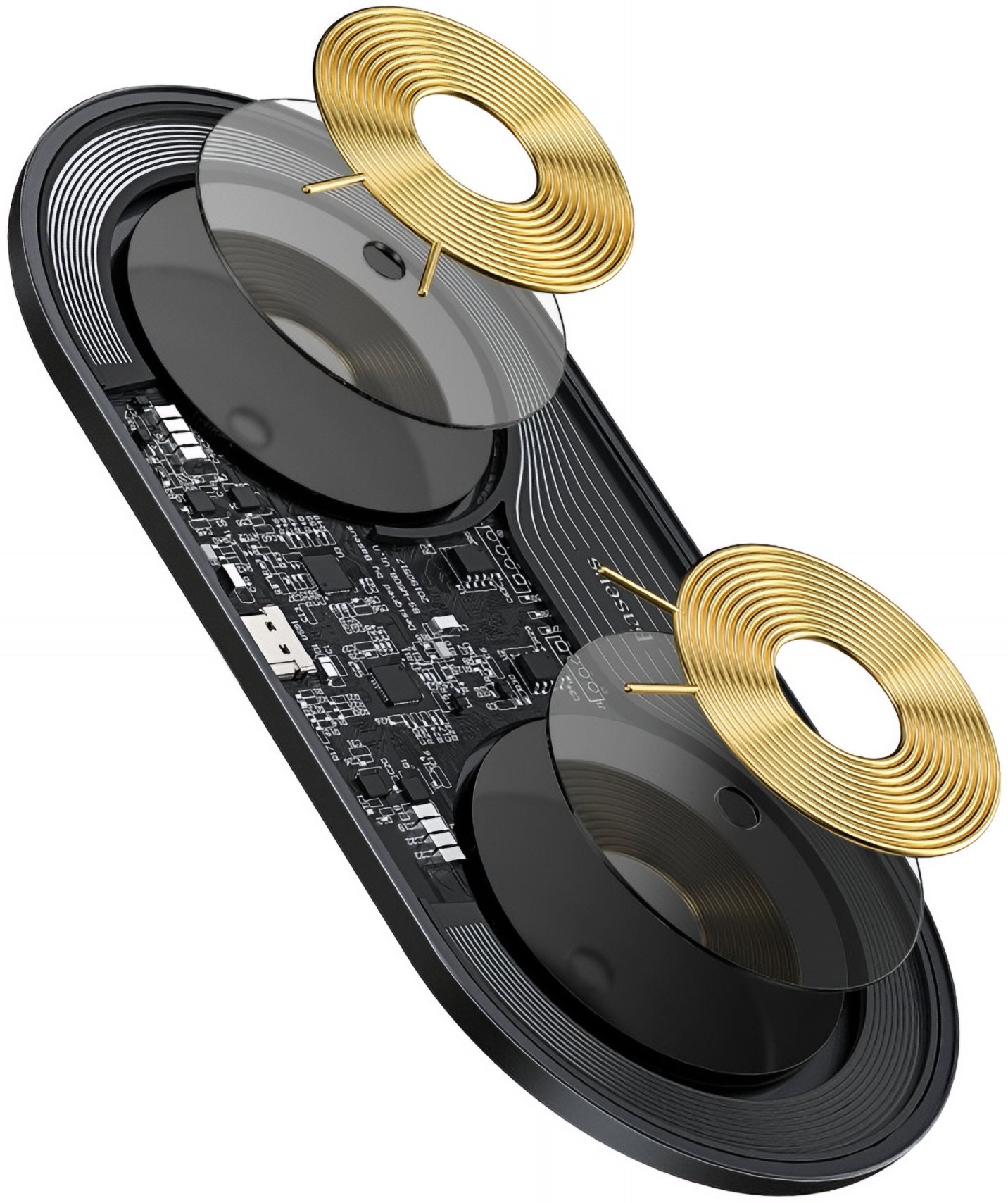 Trådløs Nettverkslader Baseus Simple 2in1, 15W, 1.67A, Transparent WXJK-A01