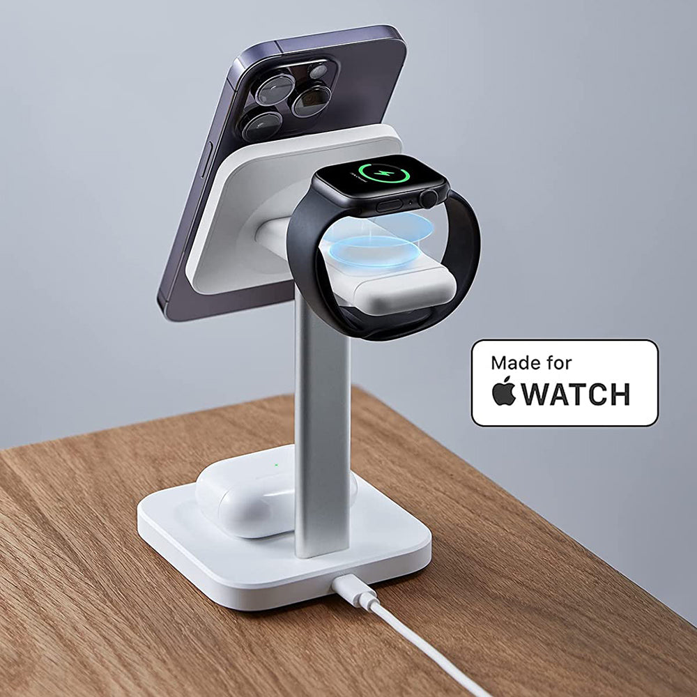 Trådløs Nettverkslader ESR HaloLock 3in1, 15W, 1.67A, Hvit