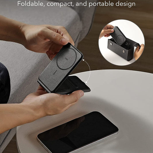 Trådløs Nettverkslader ESR Travel 3in1, 15W, 1.67A, Svart