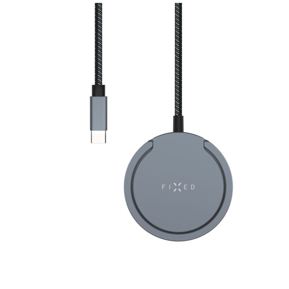 Trådløs Nettverkslader Fixed Ring, 15W, 1.67A, Grå