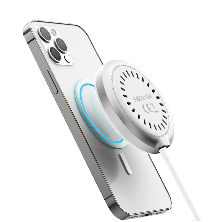 Forever MAWC-300 trådløs nettverkslader, 15W, 1,67A, sølv