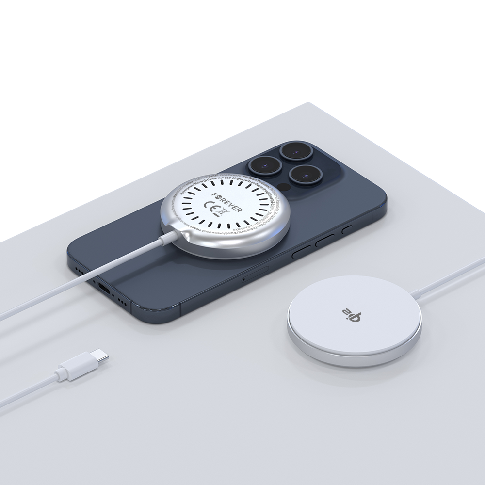 Forever MAWC-300 trådløs nettverkslader, 15W, 1,67A, sølv