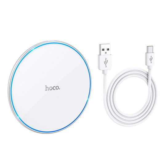 Trådløs Nettverkslader HOCO CW6 Pro, 15W, 1.67A, Hvit
