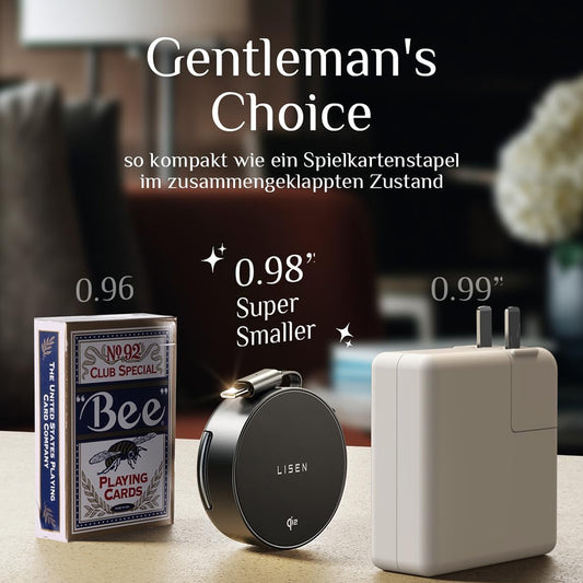 Trådløs Nettverkslader Lisen W103 3in1, 7.5W, 1.1A, Svart YL0324090008