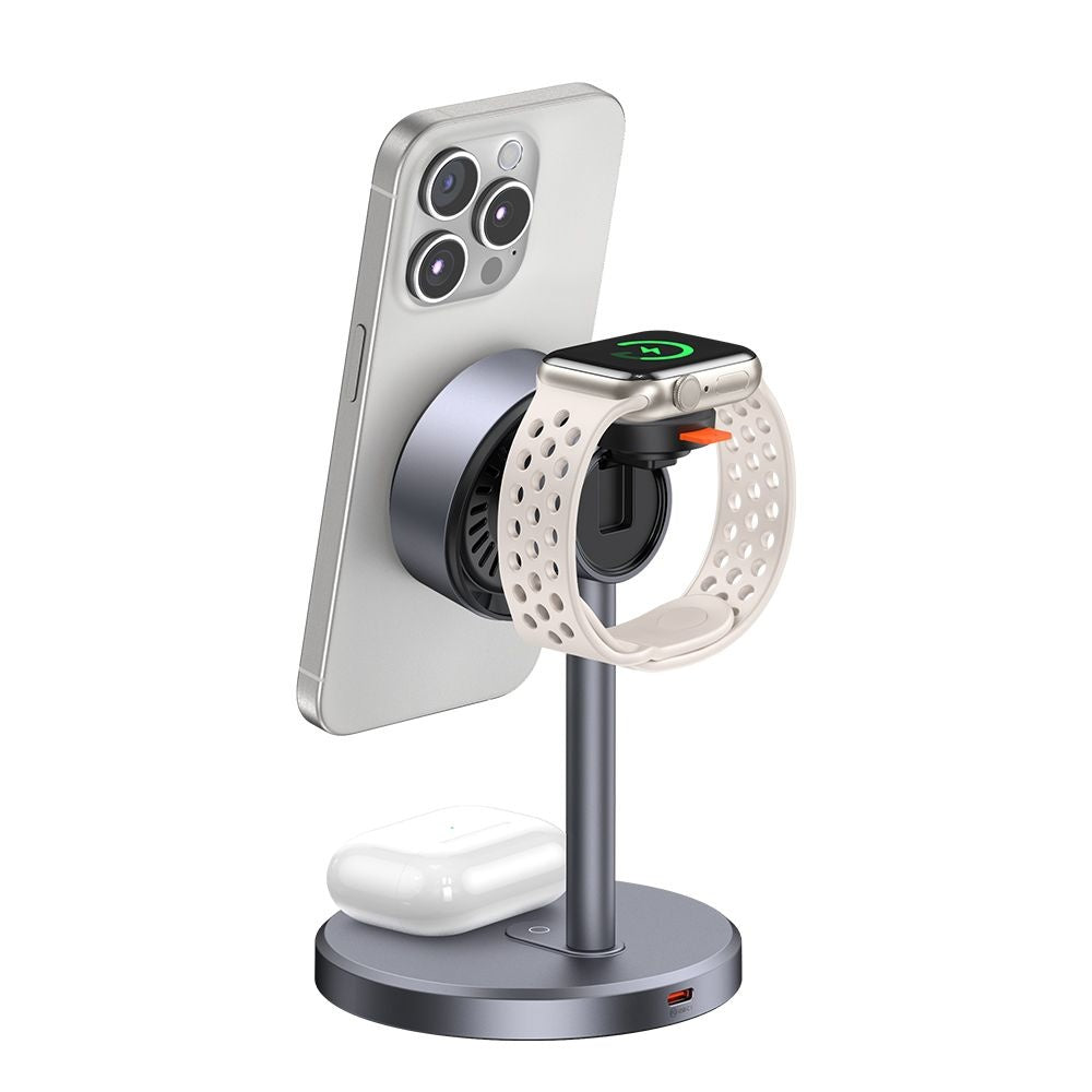 Trådløs Nettverkslader McDodo CH-2462 Swan 3in1, 22.5W, 1.67A, Svart