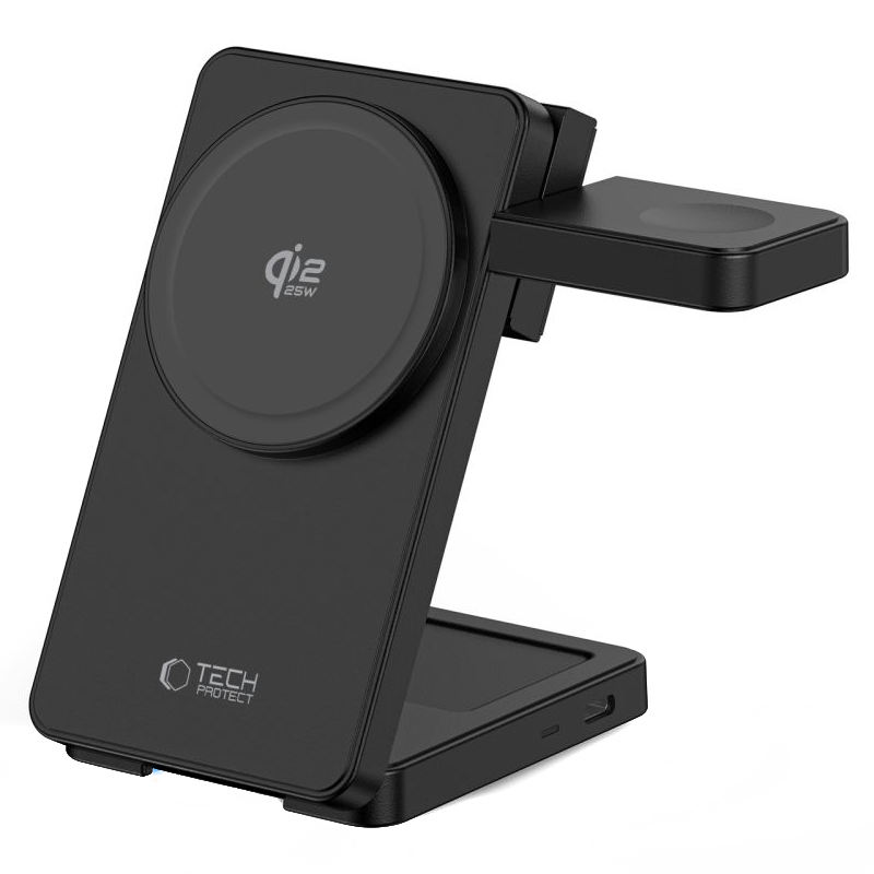 Trådløs nettverkslader Tech-Protect A56 3i1, 25W, svart