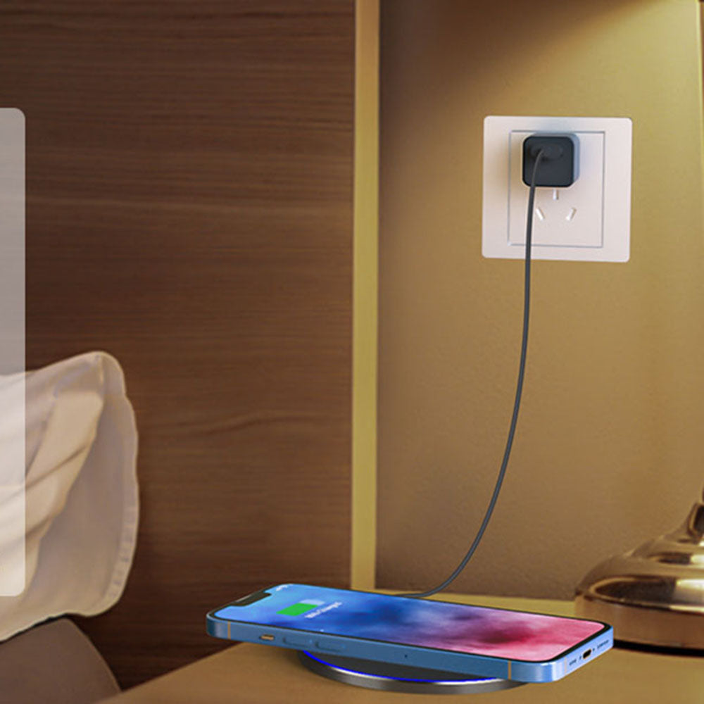 Trådløs Nettverkslader Techsuit CHWR031 Premium, 15W, 1.67A, Hvit