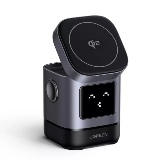 Trådløs nettverkslader UGREEN W709 Uno 2in1, 15W, 1,67A, svart