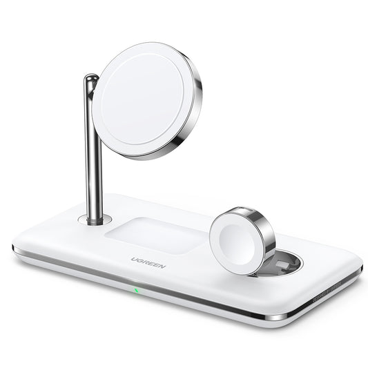 UGREEN CD278 3in1 trådløs nettverkslader, 25W, 1.67A, Hvit