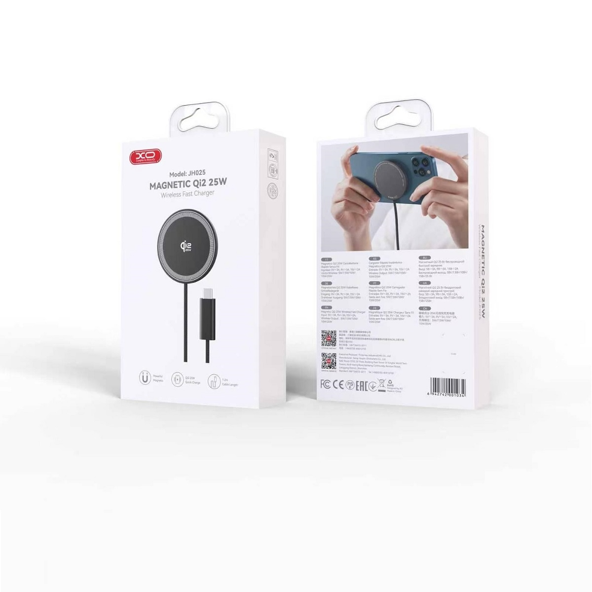 Trådløs Nettlader XO Design JH025, 25W, Svart