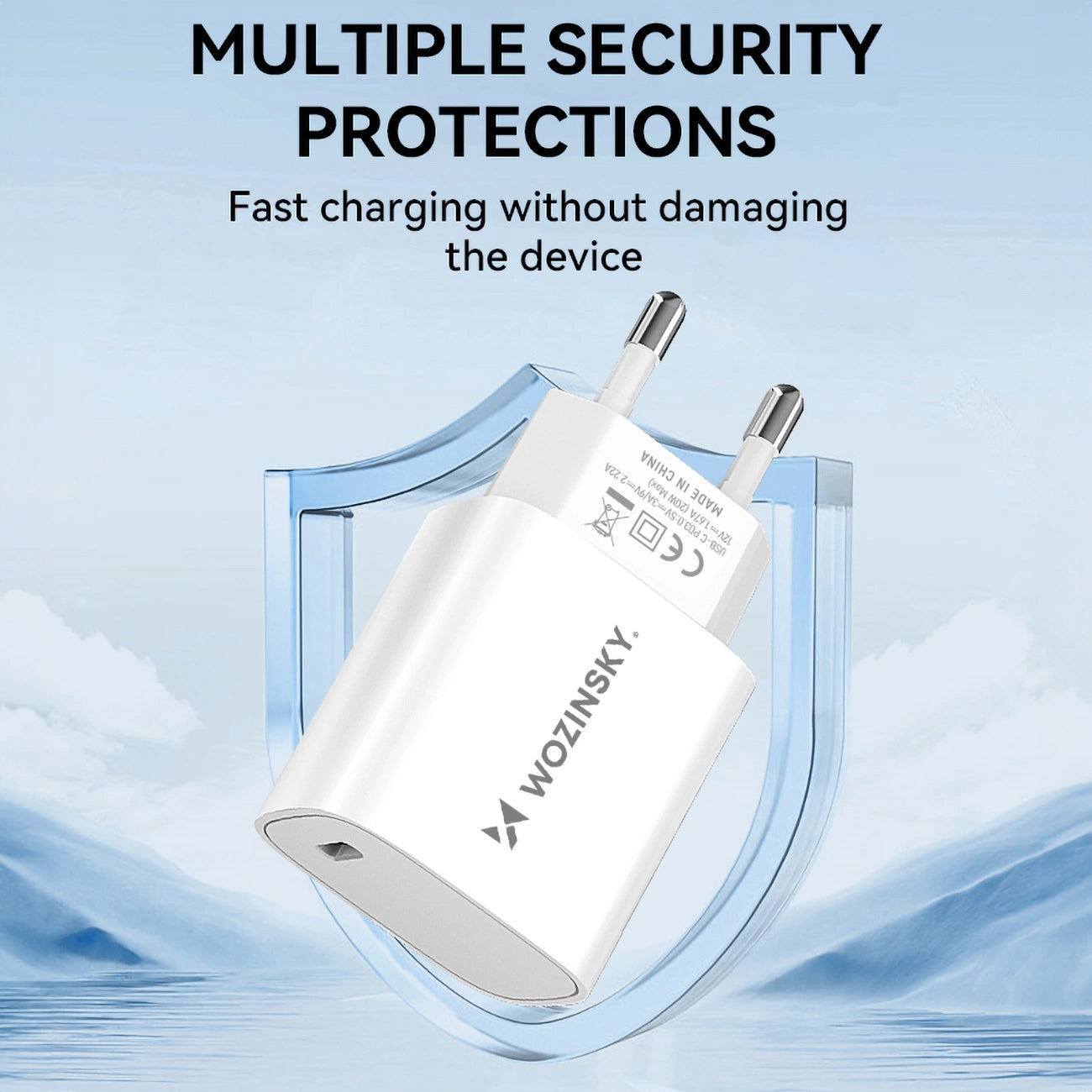 WZK WGWCCW Nettlader, 20W, 3A, 1 x USB-C, Hvit