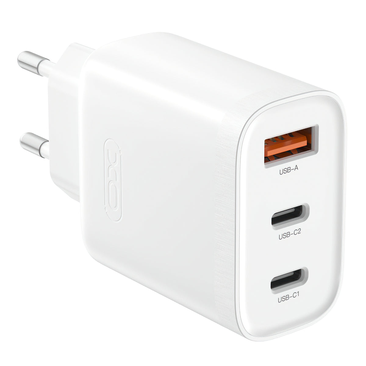 Nettverkslader XO Design L117, 45W, 3A, 1 x USB-A - 2 x USB-C, hvit