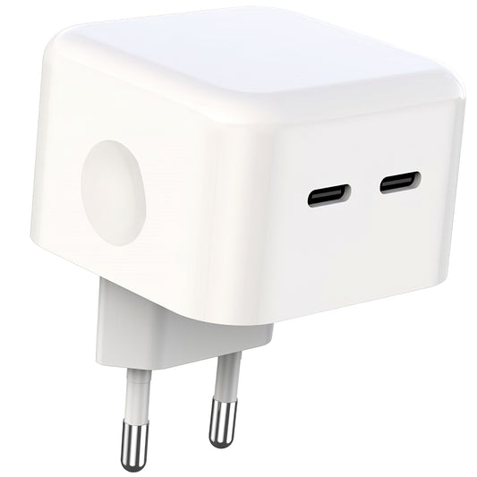 Nettlader XO Design L102, 35W, 3A, 2 x USB-C, Hvit